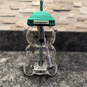 The glass STARBUCKS BEARISTA cold cup